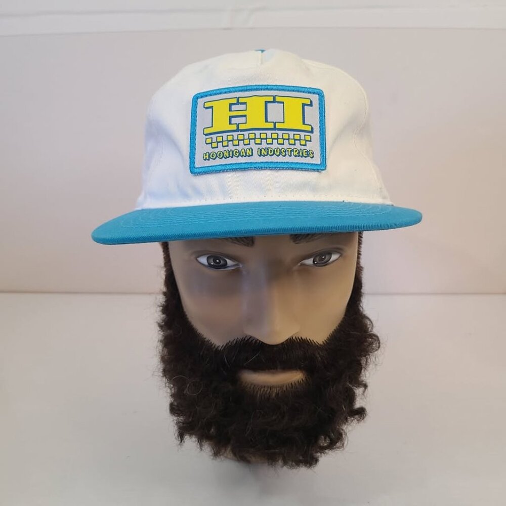 Hoonigan Industries Snapback Hat Blue White Baseball Cap HI Patch Adjustable